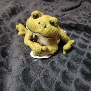 Beanie baby frog NOS Puerto Rico coca cola